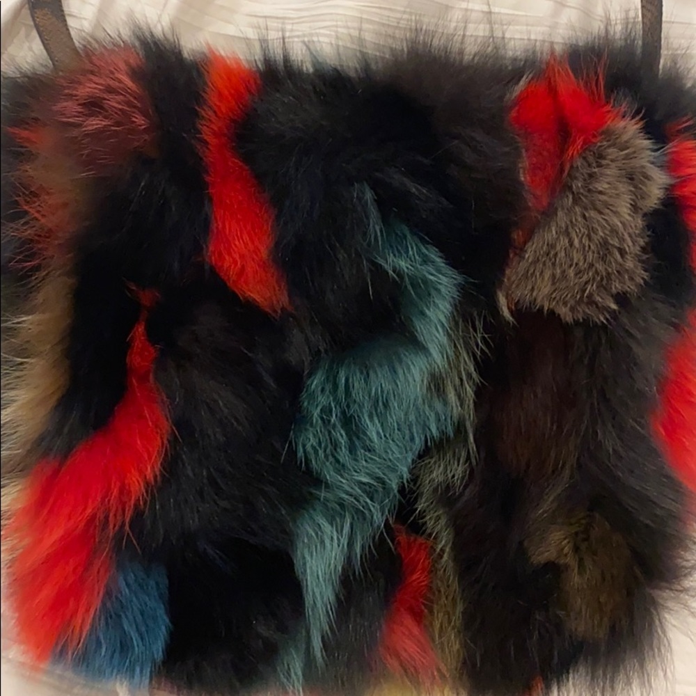 Fur Patchwork Bag - image 2